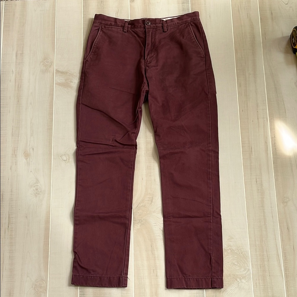Woman’s J. Crew Burgundy Straight Leg Pants size 30x32